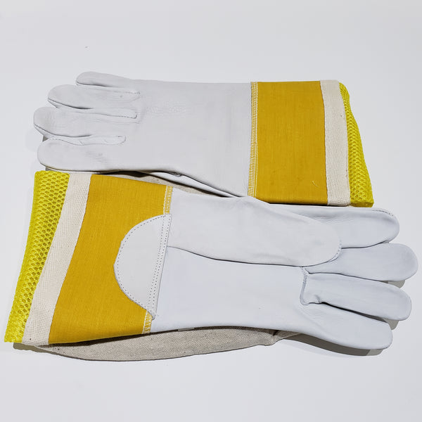Beekeeping Gloves Comfort Temp Vented Wrist - Yellow