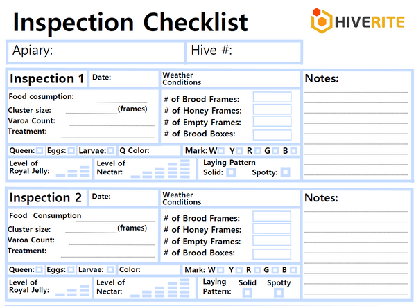 Inspection Checklist - See description to download.