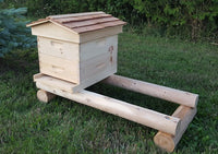Cedar Log Hive Stand - Double